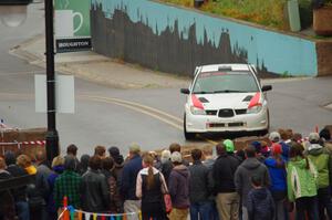 Mike Engle / Brian Arpke Subaru WRX STi on SS15 (Lakeshore Drive).