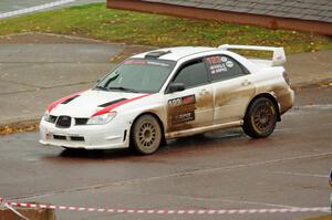 Mike Engle / Brian Arpke Subaru WRX STi on SS15 (Lakeshore Drive).