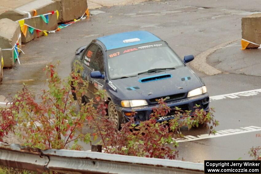 Jimmy Pelizzari / Kate Stevens Subaru Impreza on SS15, Lakeshore Drive.