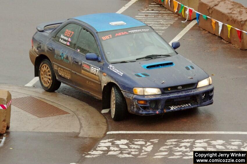 Jimmy Pelizzari / Kate Stevens Subaru Impreza on SS15, Lakeshore Drive.