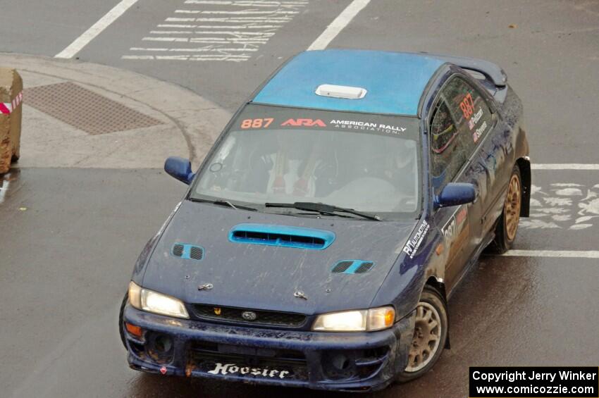 Jimmy Pelizzari / Kate Stevens Subaru Impreza on SS15, Lakeshore Drive.