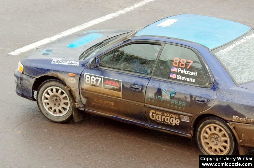 Jimmy Pelizzari / Kate Stevens Subaru Impreza on SS15, Lakeshore Drive.