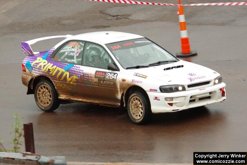 Blake Lind / Tricia Lind Subaru Impreza on SS15 (Lakeshore Drive).