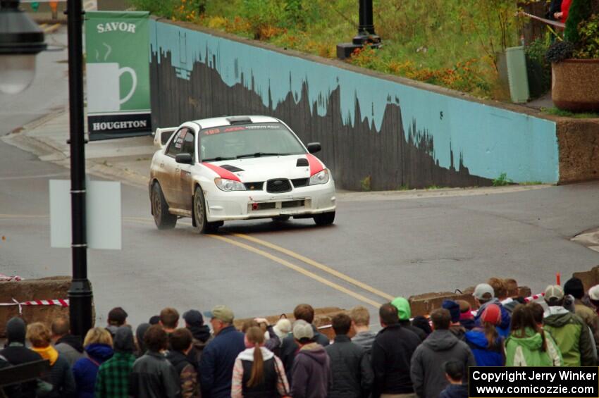 Mike Engle / Brian Arpke Subaru WRX STi on SS15 (Lakeshore Drive).