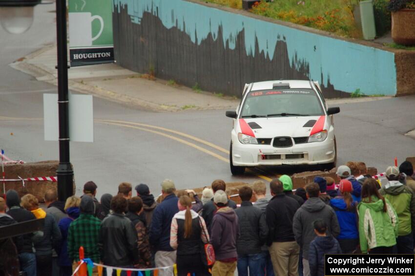 Mike Engle / Brian Arpke Subaru WRX STi on SS15 (Lakeshore Drive).