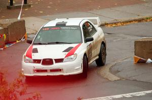 Mike Engle / Brian Arpke Subaru WRX STi on SS15 (Lakeshore Drive).