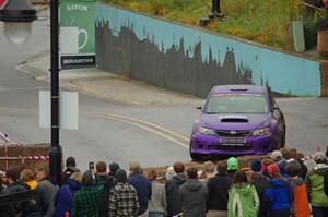 Matt Huuki / Addy Huuki Subaru WRX STi on SS15, Lakeshore Drive.