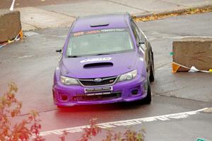 Matt Huuki / Addy Huuki Subaru WRX STi on SS15, Lakeshore Drive.