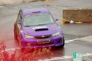 Matt Huuki / Addy Huuki Subaru WRX STi on SS15, Lakeshore Drive.