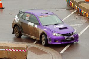 Matt Huuki / Addy Huuki Subaru WRX STi on SS15, Lakeshore Drive.