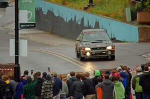 Jordan Locher / Tom Addison Subaru Impreza 2.5RS on SS15, Lakeshore Drive.