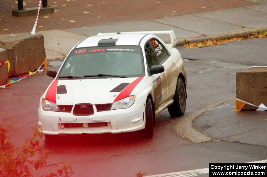 Mike Engle / Brian Arpke Subaru WRX STi on SS15 (Lakeshore Drive).