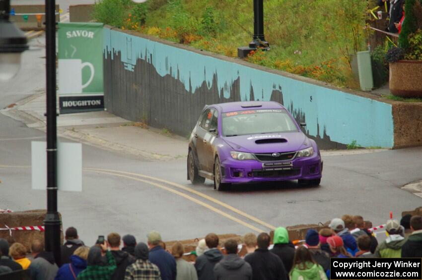 Matt Huuki / Addy Huuki Subaru WRX STi on SS15, Lakeshore Drive.