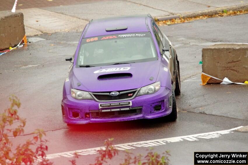 Matt Huuki / Addy Huuki Subaru WRX STi on SS15, Lakeshore Drive.