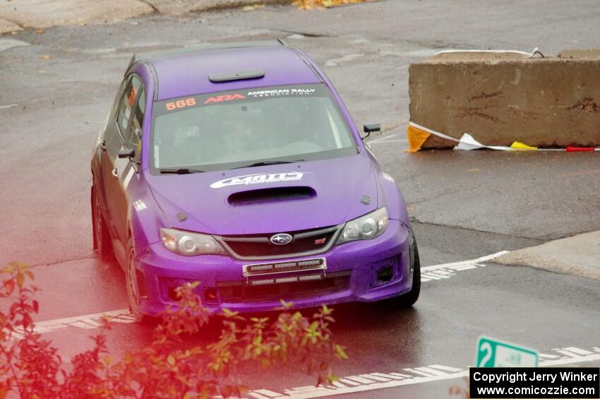 Matt Huuki / Addy Huuki Subaru WRX STi on SS15, Lakeshore Drive.