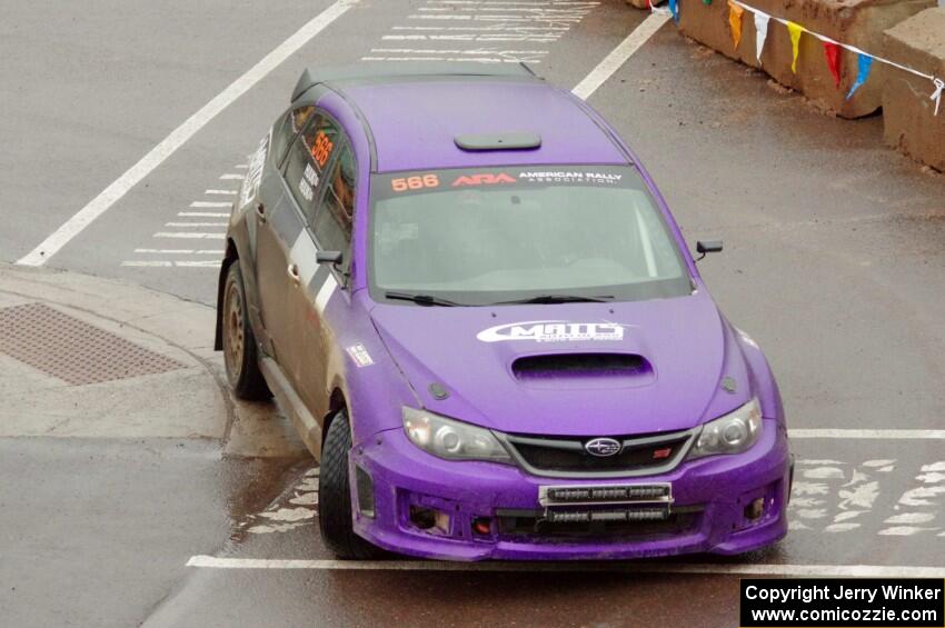 Matt Huuki / Addy Huuki Subaru WRX STi on SS15, Lakeshore Drive.