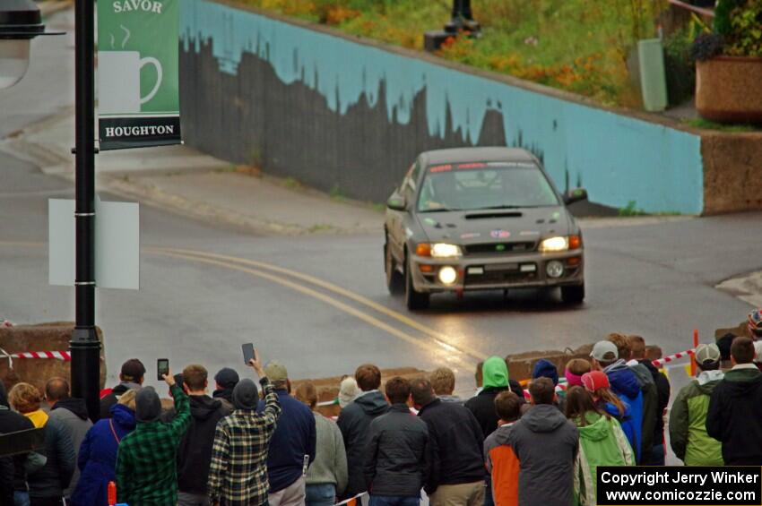 Jordan Locher / Tom Addison Subaru Impreza 2.5RS on SS15, Lakeshore Drive.