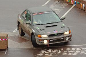 Jordan Locher / Tom Addison Subaru Impreza 2.5RS on SS15, Lakeshore Drive.