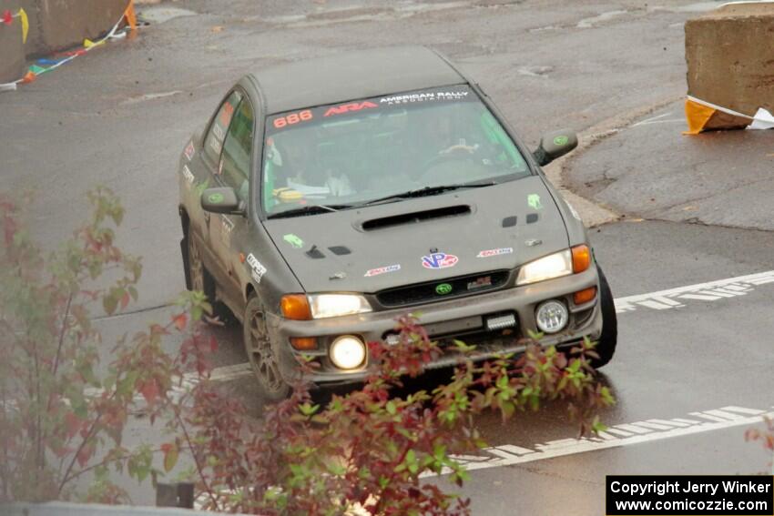 Jordan Locher / Tom Addison Subaru Impreza 2.5RS on SS15, Lakeshore Drive.