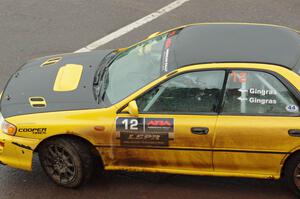 Steve Gingras / Katie Gingras Subaru Impreza on SS15, Lakeshore Drive.