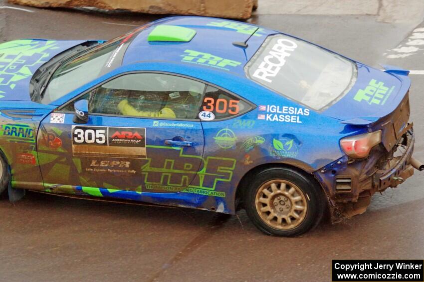 Santiago Iglesias / R.J. Kassel Subaru BRZ on SS15, Lakeshore Drive.