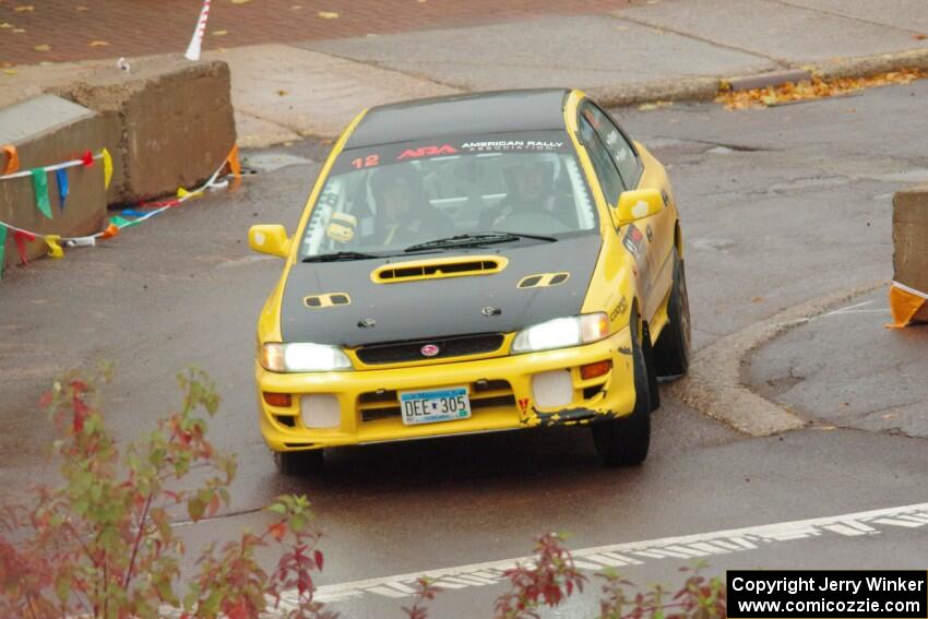 Steve Gingras / Katie Gingras Subaru Impreza on SS15, Lakeshore Drive.