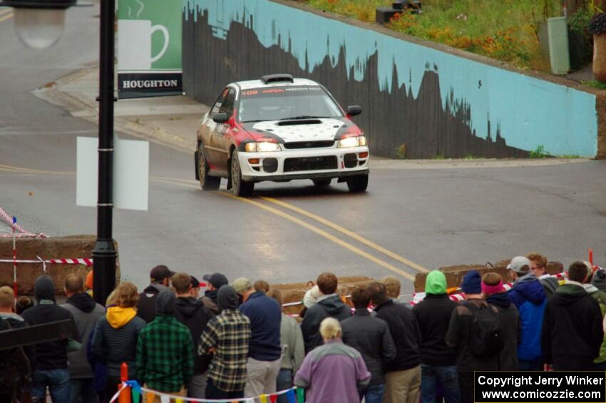 Chris Barribeau / Bryce Proseus Subaru Impreza on SS15, Lakeshore Drive.