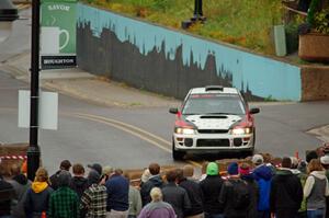 Chris Barribeau / Bryce Proseus Subaru Impreza on SS15, Lakeshore Drive.