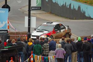 Chris Barribeau / Bryce Proseus Subaru Impreza on SS15, Lakeshore Drive.