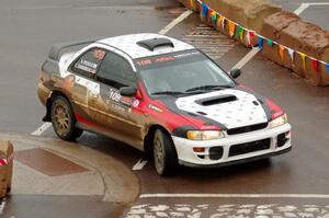 Chris Barribeau / Bryce Proseus Subaru Impreza on SS15, Lakeshore Drive.