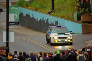 Tyler Matalas / Ian Hoge Subaru Impreza on SS15, Lakeshore Drive.