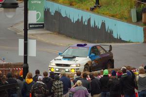 Tyler Matalas / Ian Hoge Subaru Impreza on SS15, Lakeshore Drive.