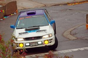 Tyler Matalas / Ian Hoge Subaru Impreza on SS15, Lakeshore Drive.