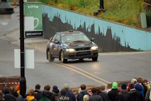 Dylan Helferich / Drake Dunigan Subaru Impreza on SS15, Lakeshore Drive.