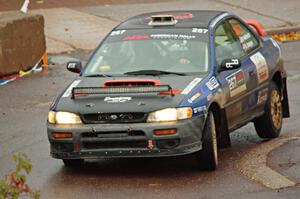 Dylan Helferich / Drake Dunigan Subaru Impreza on SS15, Lakeshore Drive.