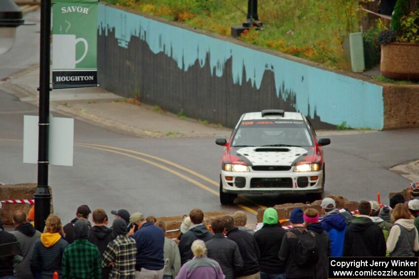 Chris Barribeau / Bryce Proseus Subaru Impreza on SS15, Lakeshore Drive.