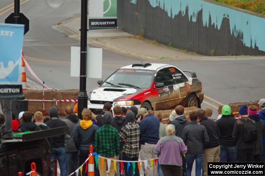 Chris Barribeau / Bryce Proseus Subaru Impreza on SS15, Lakeshore Drive.