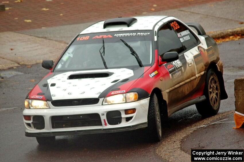 Chris Barribeau / Bryce Proseus Subaru Impreza on SS15, Lakeshore Drive.