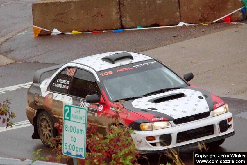 Chris Barribeau / Bryce Proseus Subaru Impreza on SS15, Lakeshore Drive.