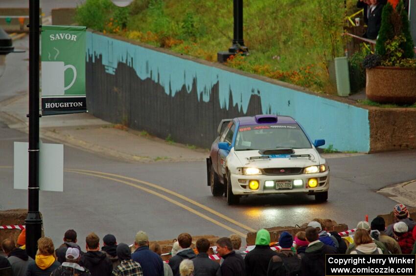 Tyler Matalas / Ian Hoge Subaru Impreza on SS15, Lakeshore Drive.