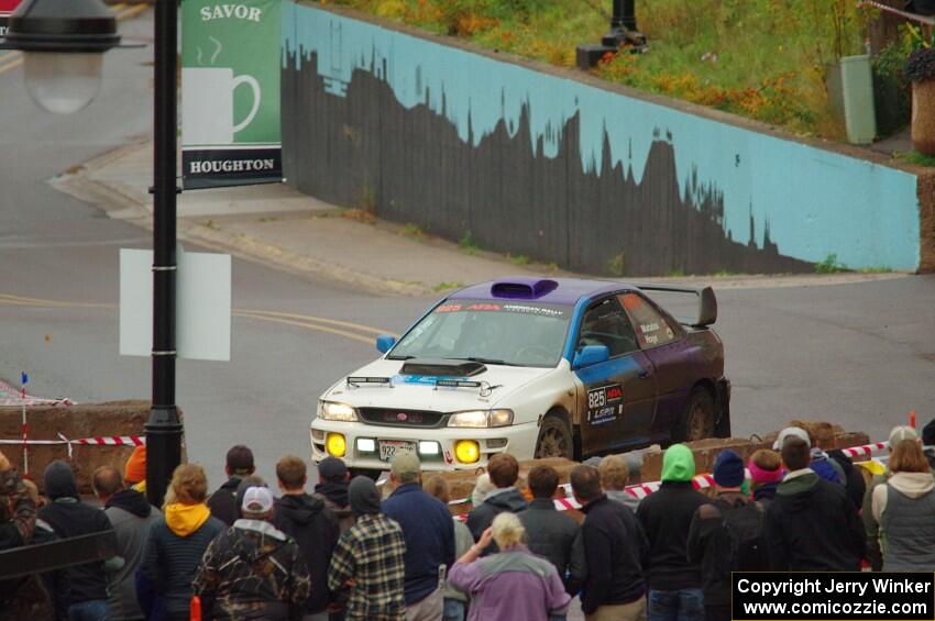 Tyler Matalas / Ian Hoge Subaru Impreza on SS15, Lakeshore Drive.