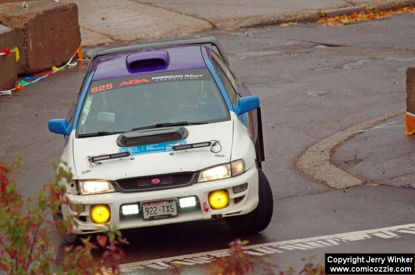 Tyler Matalas / Ian Hoge Subaru Impreza on SS15, Lakeshore Drive.