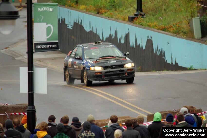 Dylan Helferich / Drake Dunigan Subaru Impreza on SS15, Lakeshore Drive.