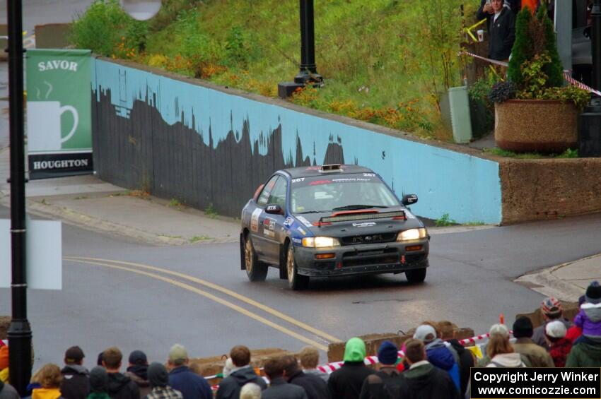 Dylan Helferich / Drake Dunigan Subaru Impreza on SS15, Lakeshore Drive.