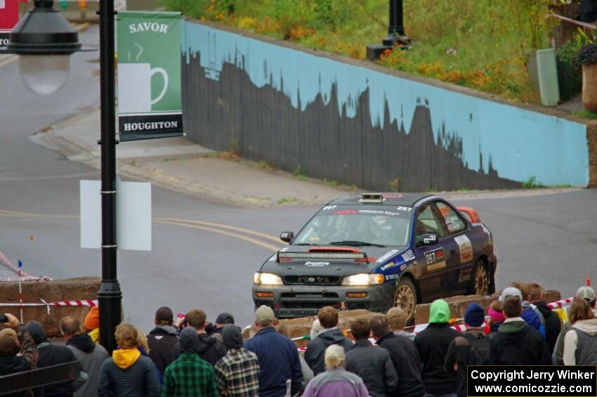 Dylan Helferich / Drake Dunigan Subaru Impreza on SS15, Lakeshore Drive.