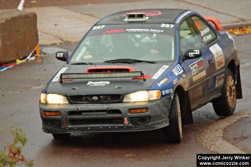 Dylan Helferich / Drake Dunigan Subaru Impreza on SS15, Lakeshore Drive.