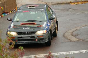 Dylan Helferich / Drake Dunigan Subaru Impreza on SS15, Lakeshore Drive.