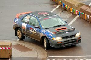 Dylan Helferich / Drake Dunigan Subaru Impreza on SS15, Lakeshore Drive.