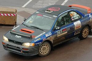 Dylan Helferich / Drake Dunigan Subaru Impreza on SS15, Lakeshore Drive.