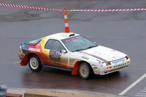 Kevin Schmidt / Jay Anderson Maxda RX-7 on SS15, Lakeshore Drive.